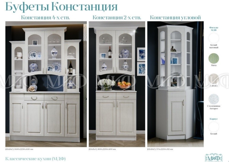 Буфет Констанция МДФ в Минске купить недорого. Цена Буфет Констанция МДФ в Минске купить недорого. Цена